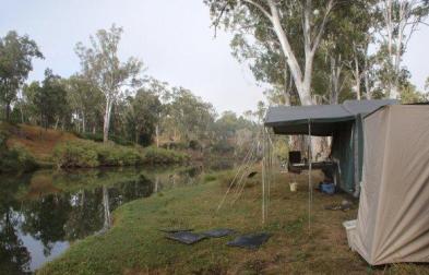 Camped on the Millstream River